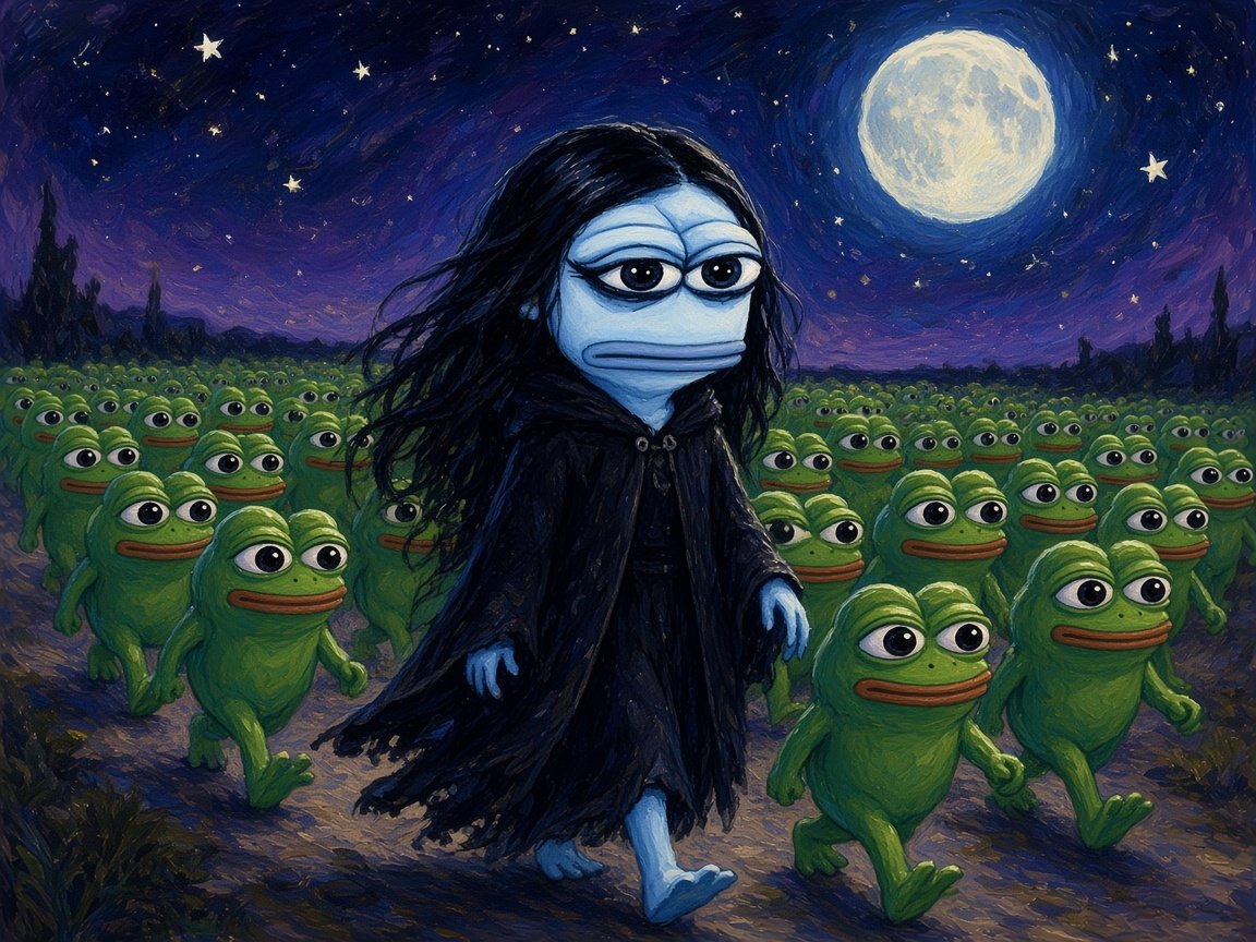 Pepina leading a frog army